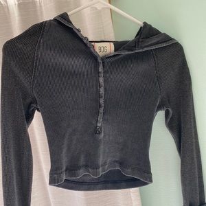 Urban Outfitters cropped long sleeve with hood NEVER WORN